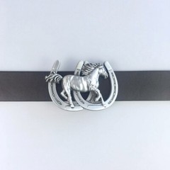 Vintage Style Horse Horseshoe Western Belt Buckle Boucle de ceinture