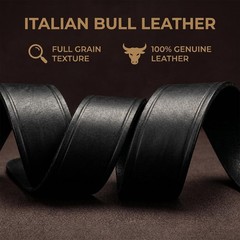 Rollslatte Black Men Leather Belt 38 (Fit Waist 32&Prime;-40&Prime;), Black-brass Buckle