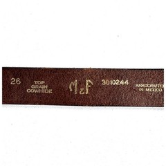 Wyoming Centennial 1990 Pewter Siskiyou Belt Buckle & Cowhide Leather Belt