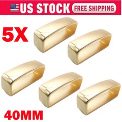 5X Gold 40mm/1.57in Solid Brass Belt Loop Belt Buckle Keeper Metal Loop Ring NEW