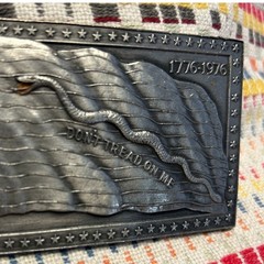 Bergamot Brass Works Belt Buckle Silver Dont Tread On Me