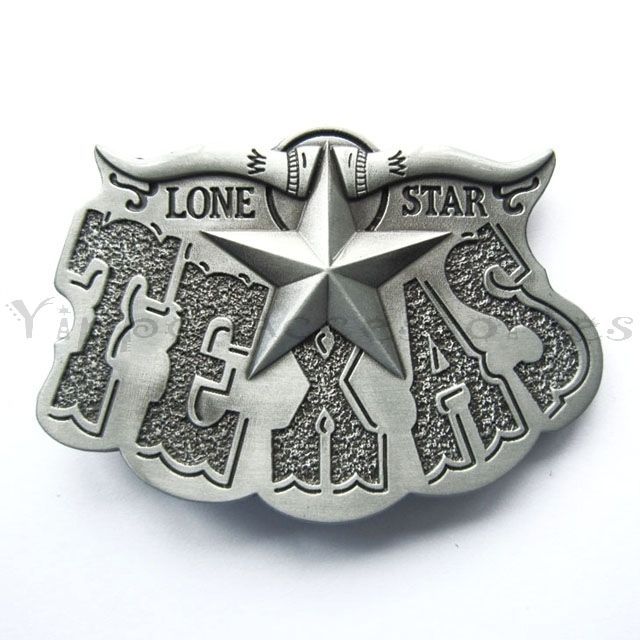Lone Star Texas Bull Horn Western Metal Fashion Belt Buckle