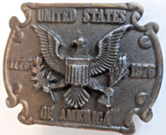 belt buckle United States of America Eagle 1776-1976 Bicentennial 3.25&Prime; long