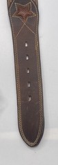 Vintage Larry Mahan Tooled Embroidered Leather Belt 6511 size 34