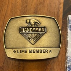 Vintage Handyman Club of America Belt Buckle & Keychain 1996