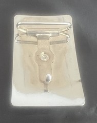 Vintage Diesel Semi Truck Trucker Belt Buckle Mirrored Rectangle 2 X 3.25 USA