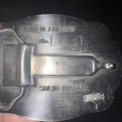 Historical Construction Equipment Show Belt Buckle Limited Edition Embossed 1995