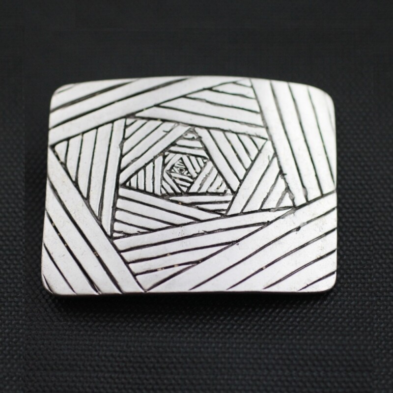 Infinity Graphic Belt Buckle Interchangeable Buckle Dark Silver for 4cm Leather