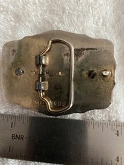Vintage Belt Buckle with Train Railroad