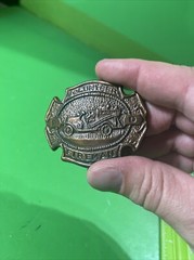 Volunteer Fireman Belt Buckle Vintage First Responders Rural FD VFD Firetruck