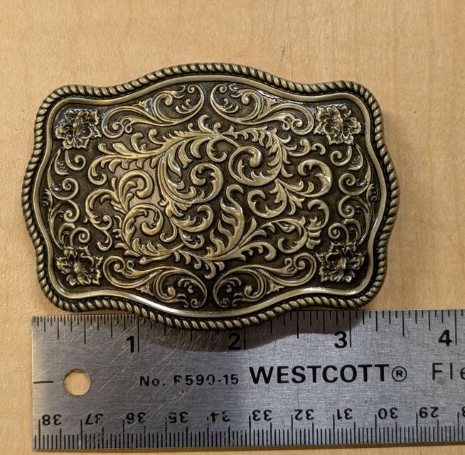 Gold Western Style Belt Buckle Metal BU65