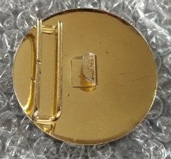 CIRCULAR GOLD COLOR CIRCLE GOLF BALL DIMPLED CLASP LOOP BUCKLE