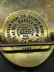 Decker Coal Co. Decker, Montana 1985 1st Quarter Safety Award Belt Buckle Brass