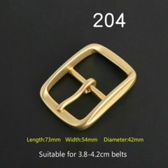 2Pcs Solid Brass Pin Buckle for Men Leather Belt Replacement Strap Accessory
