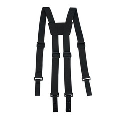 KUNN Tactical Suspenders Police Duty Belt Harness for Men,1.5 Black, Black