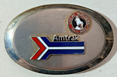 Vtg AMTRAK Great Northern Railways Train Railroad Belt Buckle