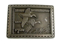 1981 Mallard Duck $7.50 Conservation Stamp Buckle By AMERICAN LEGENDS 4117
