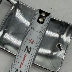 Vintage Silver Tone Hammer Rectangle Belt Buckle Textured Minimalist