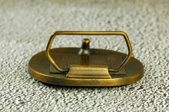 Grizzly Bear brass western belt buckle Indiana Metal Craft 1977