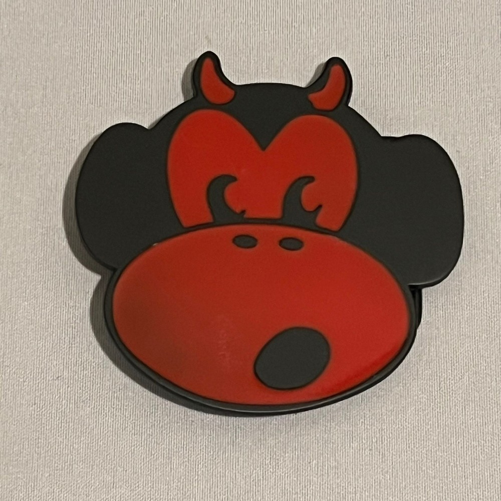 Novelty Devil Monkey Belt Buckle Black Red Cartoon Metal PVC Accessory Retro