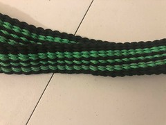 New Handmade Nylon braided Men Women Belt Green Black 48in No Buckle