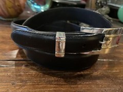 Pat Areias Sterling Silver 14K James Reid Style Belt Buckle 34-36-1.3/8-1”✅nu