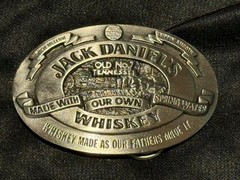 Jack Daniels Old No. 7 Tennessee Whiskey Belt Buckle – 1989 Vintage D-190