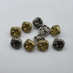 Twisted Design Sewing Button,Clothing Shank Button,Brass Sewing Button, lot