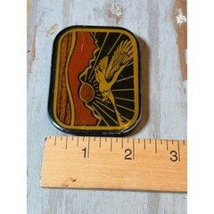 Vintage Harmon Design Colorado Eagle Belt Buckle Western Mountain Sunrise Enamel
