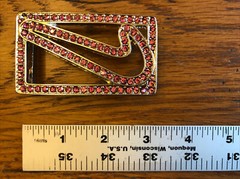 Rare Nike Belt Buckle Silver With Pink Bling Swoosh
