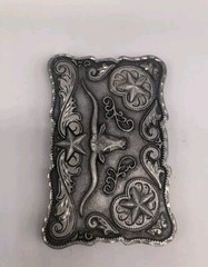 Western Legends Lone Star Long Horn Silver Tone Belt Buckle