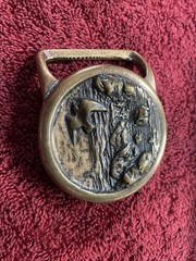 1975 Seascape Sea Gull Bird Solid Brass Belt Buckle Tech Ether Guild Vintage