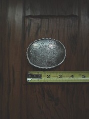 Nocona M&F Western Oval Floral Scroll Belt Buckle 37222 Silver