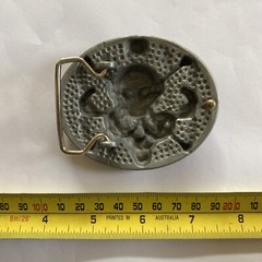 Belt Buckle – SKULL & SNAKES – Custom Made, Fit 4 cm Belt, DIY, No Belt