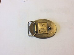 Brass Road King Lion Head 76 Drivers Club Member Belt Buckle
