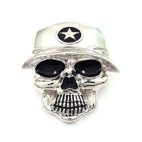 Famous Star Troop Military Soldier Skull Skeleton Hip Hop Silver Belt Buckle