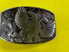 Eagle Phoenix Bird Spreading Wings Multi Layer Silver Color Belt Buckle