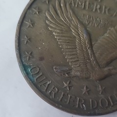 Standing Liberty Quarter Coin Belt Buckle Vtg 1976 Henchel-Mt.View California