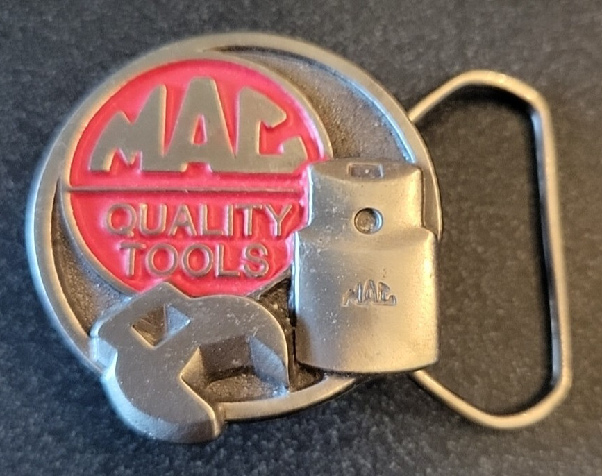 Mac Quality Tools Belt Buckle Silver Red Color Wrench Socket Pliers Automotive