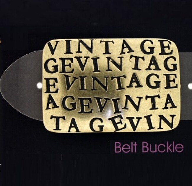 Vintage Retro Distressed Hipster Belt Buckle Brass Interchangeable Buckle GS5589