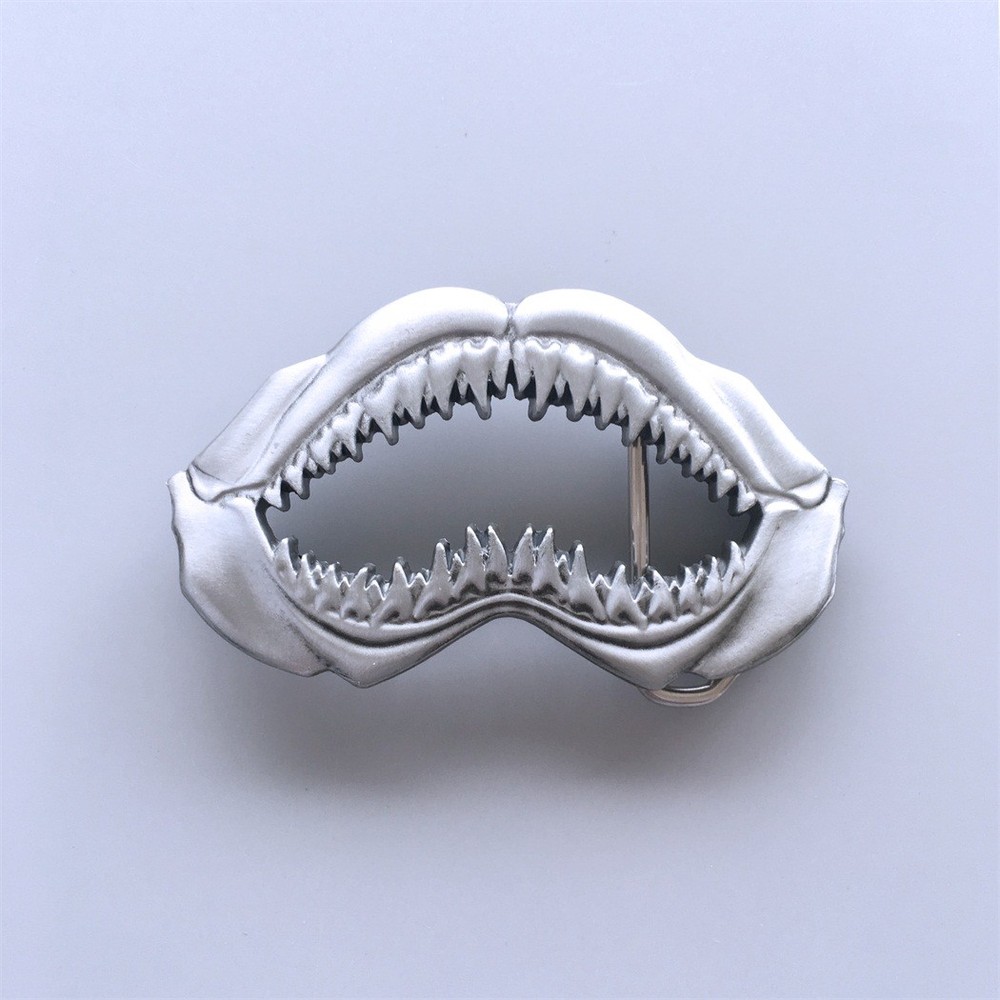 Vintage Style Sculpting Shark Teeth Belt Buckle Gurtelschnalle also Stock in US