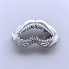 Vintage Style Sculpting Shark Teeth Belt Buckle Gurtelschnalle also Stock in US