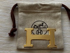 38mm H Belt Buckle Gold
