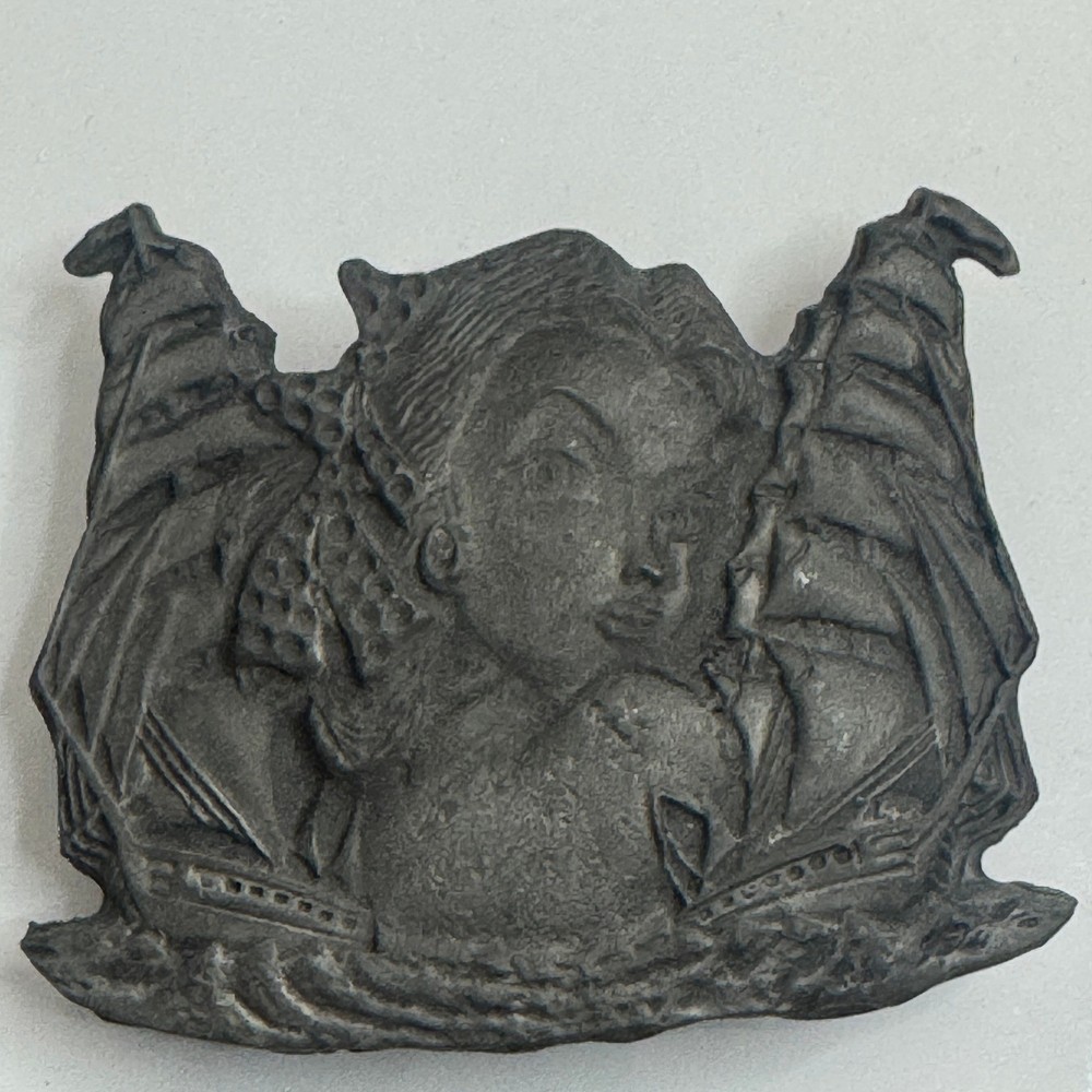 Heavy Metal Mfg Co Lead Free Bottle Opener Belt Buckle Wings Ship Woman Nautical