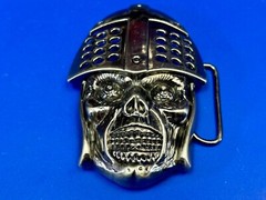 Knights Helmet & Skull Belt Buckle Medieval Armor Design Belt Buckle