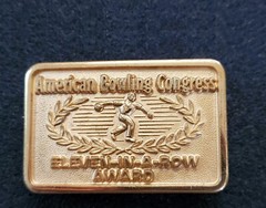 Vintage American Bowling « Eleven-In-A-Row Award » Belt Buckle