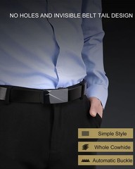 39&Prime; to 42&Prime; Waist Adjustable (Length 49&Prime;), Black/Coffee Style 001 Mens Belt