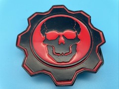 Gears Of War Promo ~ Omen Emblem, Metal Belt-Buckle {Epic Games, 2007} PreOwned