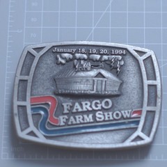 Vintage 1994 Fargo Farm Show Belt Buckle – Franklin Mint Limited Ed. Collectible