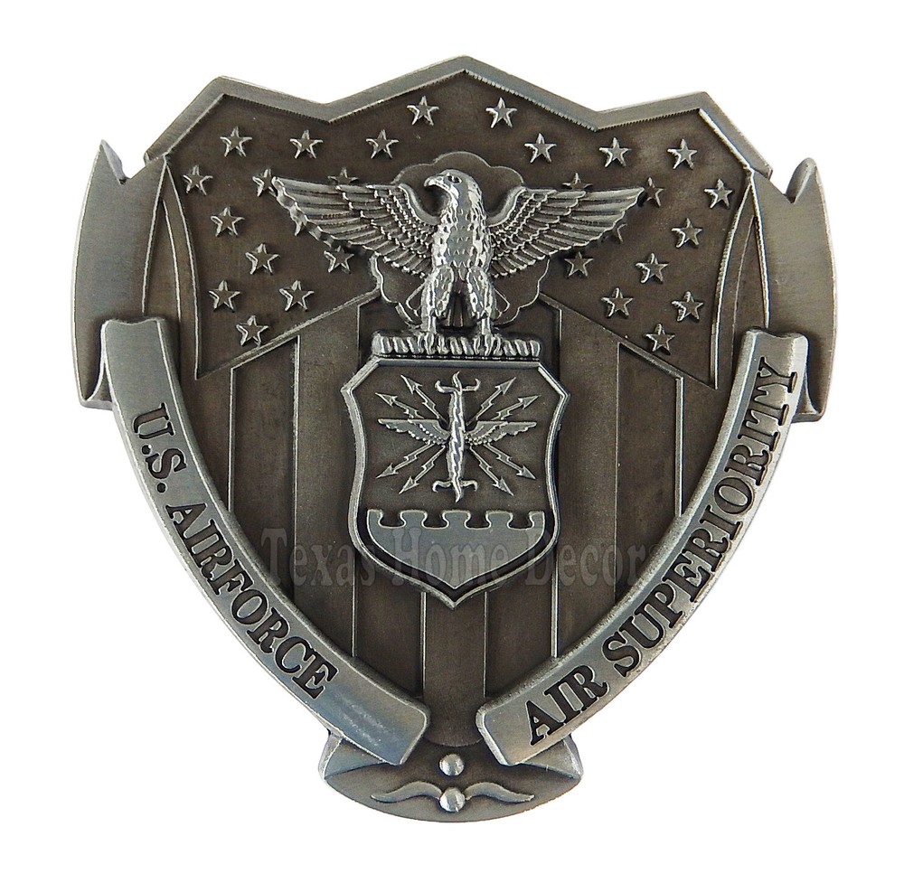 U.S. Air Force Men&rsquo;s Belt Buckle Eagle Flag Antique Silver Tone Fit 1.5&Prime; Belts